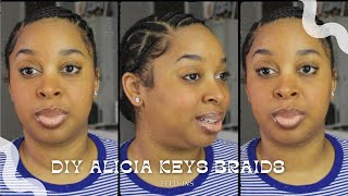 How to Small feed in braids on Yourself  Tips amp PreParting  Braids Maintenance Routine [upl. by Cusick64]