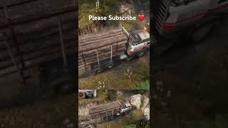 Delivering Heavy Logs in Rough Terrain  SnowRunner [upl. by Hoseia]