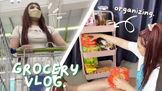 Grocery shopping vlog 🥐  organizing 🛒 [upl. by Trever]