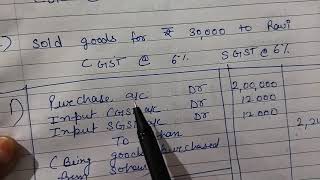 CGST and SGST journal entries accounting class 11 journal entries class 11 [upl. by Paola]