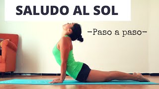 El Saludo al Sol paso a paso Yoga para principiantes [upl. by Atsiuqal]