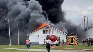 Barn fire erupts in St Joseph County [upl. by Htebazile]