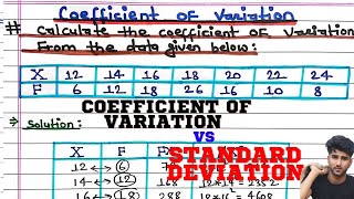 Statistics  How to calculate the coefficient of variation  Standard Deviation [upl. by Oicirbaf124]