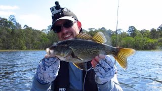 Edge bites at last Kayak fishing for Bass at Lake Kurwongbah [upl. by David]