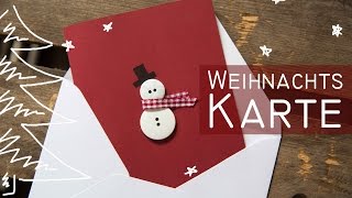 DIY Weihnachtskarte Schneemann  kekulo christmas [upl. by Hanna113]