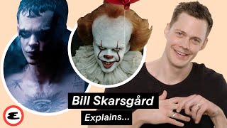 Bill Skarsgård Talks The Crow Pennywise and Nosferatu  Explain This  Esquire [upl. by Shank]