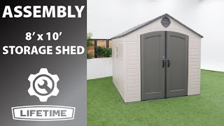 Lifetime 8 x 10 Storage Shed  Lifetime Assembly Video [upl. by Andriana631]