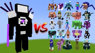 TITAN TV MAN vs All Minecraft Bosses Shin Sonic Warden Wither Storm  Minecraft Mob Battle [upl. by Seuqramed]