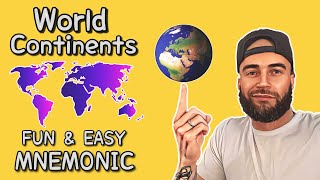 World Continents   EASY MNEMONIC  Memorizing the Seven Continents  World Geography 🌎 [upl. by Aitnic104]