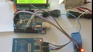 Controlando solenoide con arduino lcd y tarjeta RFID 1356Mhz [upl. by Trefler843]