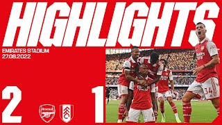 HIGHLIGHTS  Arsenal vs Fulham 21  Odegaard and Gabriel make it four wins from four [upl. by Lleon]