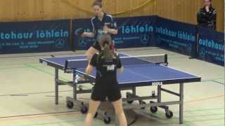 Tischtennis 2Liga Wendelstein vs Baunatal2013 3ADodean vs Alena Lemmer [upl. by Lynch]