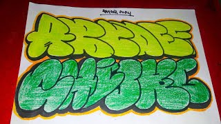 Basic graffiti letters throw up style [upl. by Tay530]