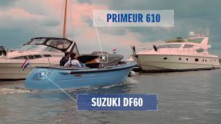 Primeur 610 tender inclusief Suzuki 60 Pk [upl. by Rol]