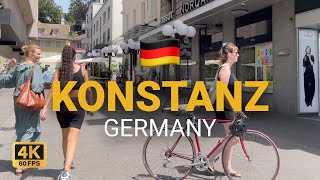 Konstanz 🇩🇪 Germany 4K walking tour in city center and Bodensee beach [upl. by Eittik]