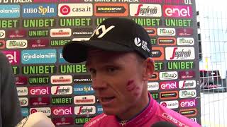 Chris Froome  Postrace interview  Stage 20  Giro dItalia  Tour of Italy 2018 [upl. by Leandre690]