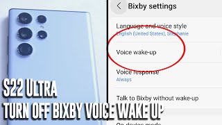 Samsung Galaxy S22 Ultra  Turn off Bixby voice wake up [upl. by Airlee]