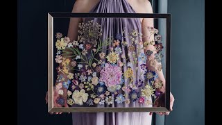 Pressed Flower Art Demo [upl. by Hike642]