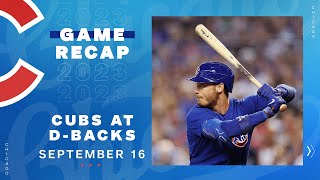 Cubs vs DBacks Game Highlights  91623 [upl. by Luaped]