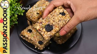 Homemade Granola Bar Recipe Quick and Healthy Snack  Energy Snack [upl. by Holey]