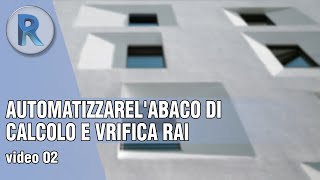 REVIT RAI  automatizza lABACO di calcolo e verifica RAI in Revit [upl. by Calva]