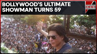 Bollywood Baadshah SRK Turns 59 Fans And Huge Crowd Outside Mannat To Celebrate Birthday [upl. by Ladnar]