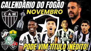 JOGOS DO BOTAFOGO EM NOVEMBRO  MÊS MUITO DECISIVO  PODE VIM TÍTULO INÉDITO ⚽🔥 [upl. by Glad]