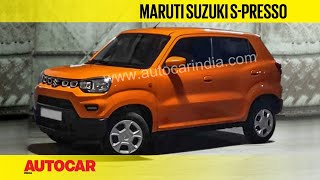 Maruti Suzuki SPresso  first image of new Kwid rival  First Look  Autocar India [upl. by Moraj466]