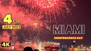 Fireworks 4th of July Bayside Miami Fl USA 2023 [upl. by Uttica]