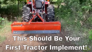 This Should Be Your First Kubota MX5400 Tractor Implement Land Pride Box Scraper [upl. by Biddie]