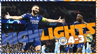 HIGHLIGHTS  Manchester City 43 Real Madrid  UEFA Champions League [upl. by Purdum]