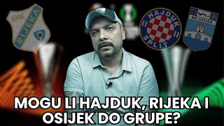 HAJDUK OSIJEK I RIJEKA SAZNALI MOGUĆE PROTIVNIKE MOGU LI DO GRUPE [upl. by Naoj113]