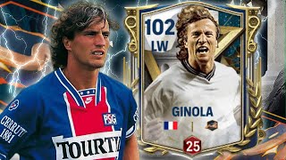 FC MOBILE BEST LW ON GAME DAVID GINOLA 102 WITH RANK RATED CARD GAMEPLAY REVIEW [upl. by Anile]