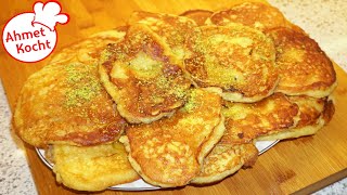 Apfel Pfannkuchen  Ahmet Kocht  vegetarisch kochen  Folge 597 [upl. by Erdnaed]