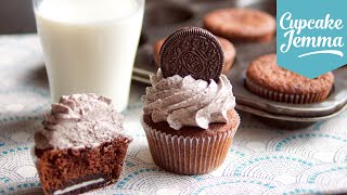 Cookies amp Cream Oreo Cupcake Recipe  Cupcake Jemma [upl. by Rheingold]