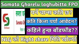 Samata gharelu laghubitta bittiya sanstha ltd fpo results  FPO results date [upl. by Aralk429]