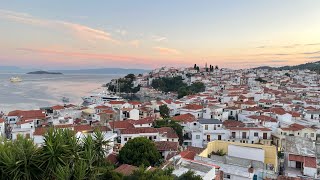 Skiathos  Skiathos Town Megali Ammos Beach Koukounaries Skiathos Airport July 2022 [upl. by Charlean]