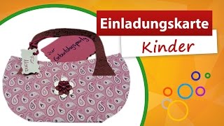 Einladungskarten kindergeburtstag basteln  trendmarkt24  Karten basteln [upl. by Anilas]