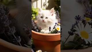 cute white cat cat cute kittten catlover shorts viralvideo [upl. by Inimod]