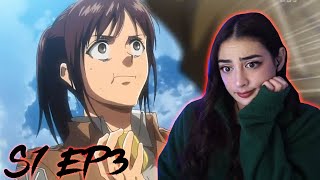 I LOVE HER Attack on Titan Reaction amp Review  S1 Ep3 [upl. by Eissim]