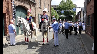 Schützenfest in NeussHolzheim 272023 Aufmarsch zur Regimentabnahme [upl. by Eirb]