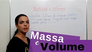 Massa e volume  Saiba a diferenças entre os dois [upl. by Oelc964]