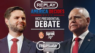 WATCH FULL REPLAY 2024 VicePresidential Debate With JD Vance vs Tim Walz [upl. by Nelrac]