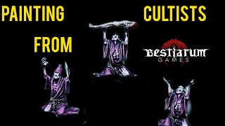 Painting 3d printed Cultists from BESTIARUMMINIATURES miniaturepainting 3dprinting miniature [upl. by Decato]