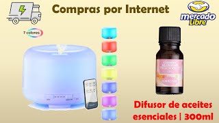 Humidificador Aromatizante Lámpara Difusor 300 ml  Aceite Esencial  Unboxing  Mercado Libre FULL [upl. by Anawad]