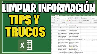 Como Depurar o Limpiar Una Base de datos Listas de Nombres o Productos en Excel Fácilmente 2022 [upl. by Kessel42]