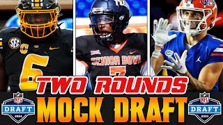 TWO ROUND 2024 NFL Mock Draft  Post Senior Bowl [upl. by Nelly]