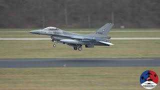 6x RNLAF F16 at Eindhoven Air Base [upl. by Ophelia]