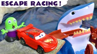 Toy Car Racing with the Funlings and Cars McQueen [upl. by Oliana]