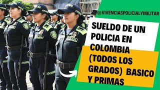 SUELDO DE UN POLICIA EN COLOMBIA Todos los grados [upl. by Merdith]